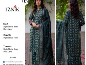 Iznik Bana Dora Lawn Collection Suits
Stitched Dress Price 4500Rs  Only