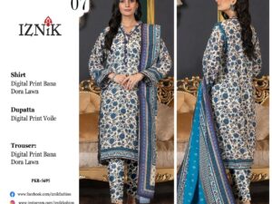 Iznik Bana Dora Lawn Collection Suits
Stitched Dress Price 4500Rs  Only