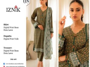 Iznik Bana Dora Lawn Collection Suits
Stitched Dress Price 4500Rs  Only