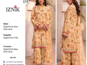 Iznik Bana Dora Lawn Collection 2025 Stitched Dress Price 4500