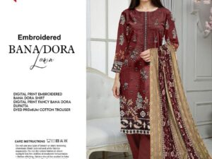 Al-karam Elegant 3-Piece Unstitched Lawn – Fancy Shawl Dupatta
