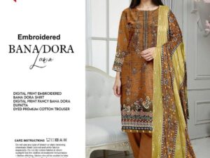 Al-karam Elegant 3-Piece Unstitched Lawn – Fancy Shawl Dupatta