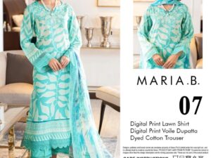 Maria Inspired Lawn Collection 2025 – Digital Printed Shirt & Dupatta – Unstitched 3 Piece