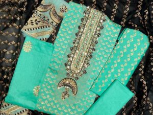 Eid Collection 2025 – ESL-07A/B-24 | Heavy Embroidered Lawn Suit with Chiffon Dupatta