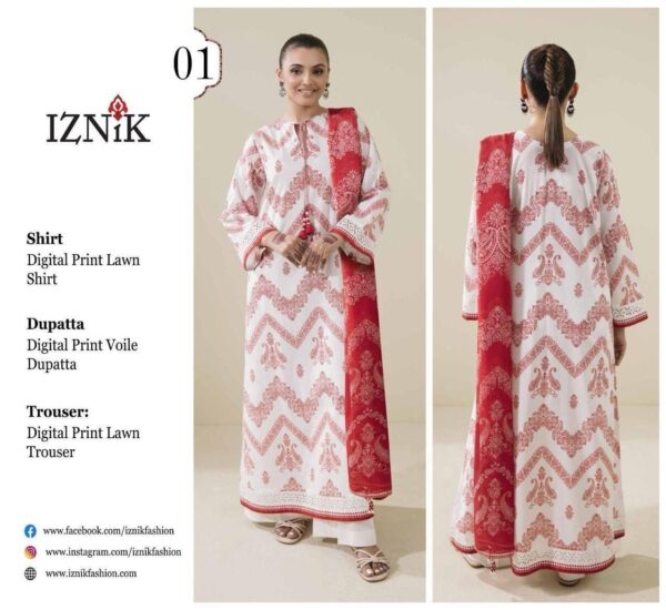 Iznik Bana Dora Lawn Collection Suits
Stitched Dress Price 4500/Only