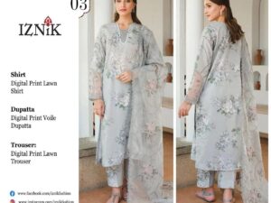 Iznik Bana Dora Lawn Collection Suits
Stitched Dress Price 4500/Only