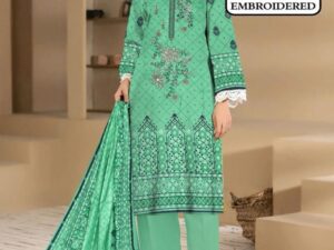 Ethnic Embroidered Lawn Suit 2025 – Heavy Neck Design with Chiffon Dupatta | Only Rs. 2500