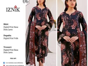 Iznik Bana Dora Lawn Collection Suits Stitched Dress Price 4500