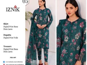 Iznik Bana Dora Lawn Collection Suits Stitched Dress Price 4500