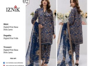 Iznik Bana Dora Lawn Collection Suits Stitched Dress Price 4500 Copy