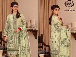 Reet Rang Lawn Suit 2025 – Digital Printed Shirt, Dyed Trouser & Voile Dupatta | Premium 3pc